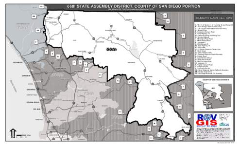 66th STATE ASSEMBLY DISTRICT, COUNTY OF SAN DIEGO PORTION  CC CC  DE LUZ