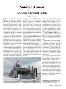 Soldier Armed U.S. Army Watercraft Update By Scott R. Gourley U