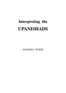 Interpreting the Upanishads