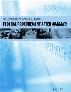 Federal Procurement After Adarand