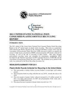 Microsoft Word[removed]UNITED STATES NATIONAL POSTCONSUMER PLASTIC BOTTLE RECYCLING REPORT.doc