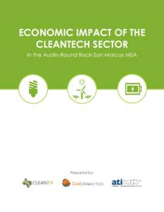 !  ECONOMIC IMPACT OF THE CLEANTECH SECTOR In the Austin-Round Rock-San Marcos MSA