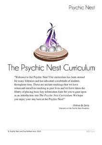Microsoft Word - Psychic Nest Curriculum Lessons 1 - 7