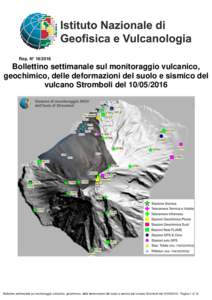 Rep. N° Bollettino settimanale sul monitoraggio vulcanico, geochimico, delle deformazioni del suolo e sismico del vulcano Stromboli del