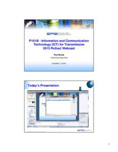 Microsoft PowerPoint - P161B ICT Program rollout_2014_10_06_Final