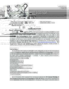 Volume	
  40	
  Issue	
  7	
   October	
  201	
   Nestor Bibliography of Aegean Prehistory and Related Areas