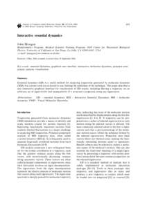 Journal of Computer-Aided Molecular Design 18: 433–436, 2004. Ó 2004 Kluwer Academic Publishers. Printed in the NetherlandsInteractive essential dynamics