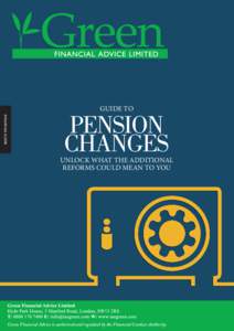 GUIDE TO  FINANCIAL GUIDE PENSION CHANGES