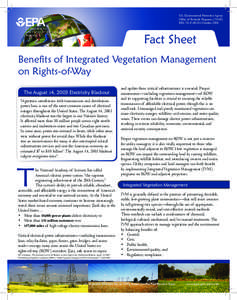 U.S. Environmental Protection Agency Office of Pesticide Programs (7511P) EPA 731-F[removed]October 2008 Fact Sheet Benefits of Integrated Vegetation Management