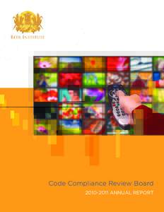 Code Compliance Review BoardANNUAL REPORT Beer Institute Code Compliance Review Board