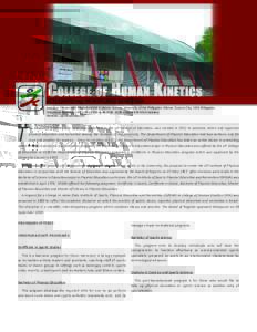 College of Human Kinetics 329  College of H uman Kinetics KOLEHIYO ng PANTAONG KINETIKA