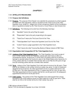 Little Traverse Bay Bands of Odawa Indians Appellate Procedures Chapter 7 Page 3 of 12 Rev 1