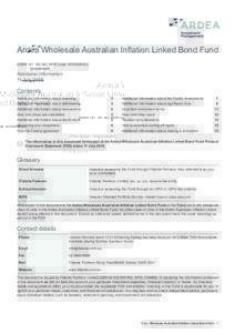 Ardea Wholesale Australian Inflation Linked Bond Fund ARSNAPIR Code HOW0062AU Additional Information 11 July 2016