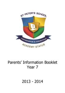 Parents’ Information Booklet Year[removed] CONTENTS