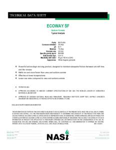 ECOWAY SF Sodium Formate Typical Analysis Purity Corrosion inhibitor
