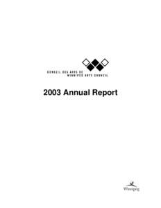 2003 Annual Report  Table of Contents WAC: Role, Responsibilities and Structure