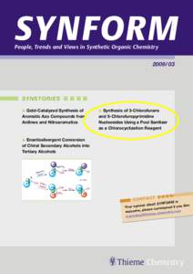SYNFORM  People, Trends and Views in Synthetic Organic Chemistry[removed]