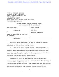 Case 1:15-cvJEI-JS Document 1 FiledPage 1 of 12 PageID: 1  FRANK L. CORRADO,