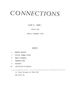 CONNECTIONS VOLUME VII NUMBER 1  SPRING 1984