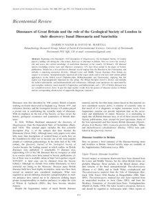 Journal of the Geological Society, London, Vol. 164, 2007, pp. 493–510. Printed in Great Britain.  Bicentennial Review