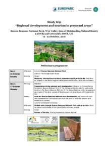 Study trip “Regional development and tourism in protected areas” Brecon Beacons National Park, Wye Valley Area of Outstanding Natural Beauty (AONB) and Cotswolds AONB, UKOctober, 2016