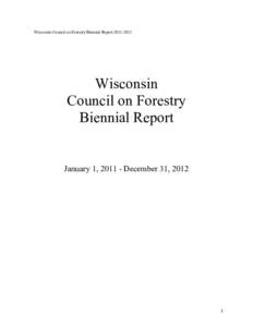 Wisconsin Council on Forestry Biennial Report