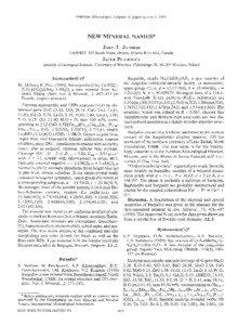 American Mineralogist, Volume 76, pages[removed]I, 1991  NEW MINERAL NAMES*