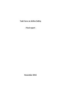 Task Force on Airline Safety - Final report - November 2015  Explanation