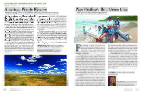 FREE MARKET ENVIRONMENTALISM IN ACTION by Wendy Purnell Paso Pacífico’s Thin Green Line  American Prairie Reserve