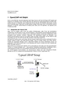 kleiner kommunikation [removed] 1 OpenLDAP mit Delphi Auch vor der Welt der Verzeichnisdienste macht Open Source nicht halt. Mit OpenLDAP besteht seit längerem ein mächtiger Dienst, welcher Benutzer wie Ressource