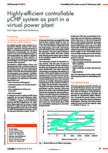 VGB PowerTech 9 l 2012  Controllable µCHP system as part of virtual power plant Highly-efficient controllable µCHP system as part in a