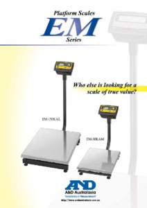 EM-30KAM Weighing capacity Minimum weighing value (Selectable) Counting mode