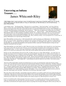 Uncovering an Indiana Treasure[removed]James Whitcomb Riley James Whitcomb Riley By T. C. Steele