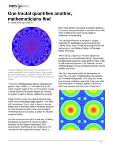 One fractal quantifies another, mathematicians find