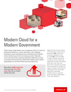 Modern Cloud for a Modern Government Public sector organizations are increasingly driven to improve operational efficiency, share information, and integrate processes across operational and jurisdictional boundaries whil