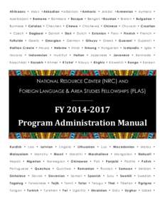 FYProgram Administration Manual for the NRC and FLAS Programs (PDF)