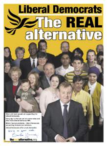 Liberal Democrats  The REAL alternative  More and more people are supporting the