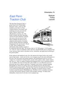 Philadelphia, PA  East Penn Traction Club  Modular