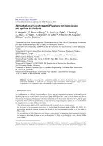 i-DUST 2010, DOI: idust  C Owned by the authors, published by EDP Sciences, 2011  Azimuthal analysis of [SQUID]2 signals for mesopause