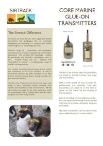 CORE MARINE GLUE-ON TRANSMITTERS The Sirtrack Difference  Model: V2G 152A