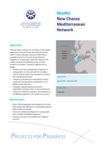 MedNC New Chance Mediterranean Network  OBJECTIVES