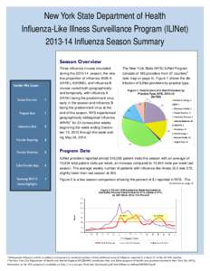 New York State Department of Health, Influenza-Like Illness Surveillance Program (ILINet), Influenza Season Summary
