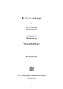 Microsoft Word - Al_Jalalain_Eng with introduction.docx