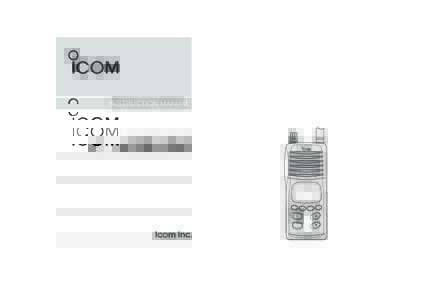 IC-M3EURO:09 PM Page A (1,1)  INSTRUCTION MANUAL VHF MARINE TRANSCEIVER
