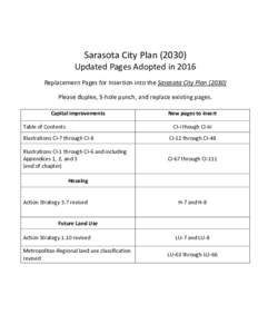 BradentonSarasotaVenice metropolitan area / Sarasota /  Florida / Capital Improvement Plan