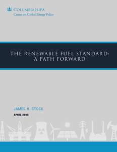 THE R E N E WA BL E F UE L STANDARD: A PATH F ORWARD JAMES H. STOCK A PR IL