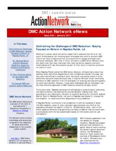 DMC Action Network eNews Issue #20 | January 2011 In This Issue Confronting the Challenges of DMC Reduction: Staying