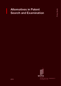 2014  Policy Guide Alternatives in Patent Search and Examination