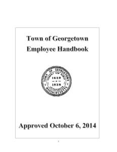 1  Town of Georgetown Georgetown Employee Handbook  Acknowledgement