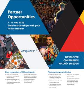 Partner Opportunitiesnov 2016 Build relationships with your next customer